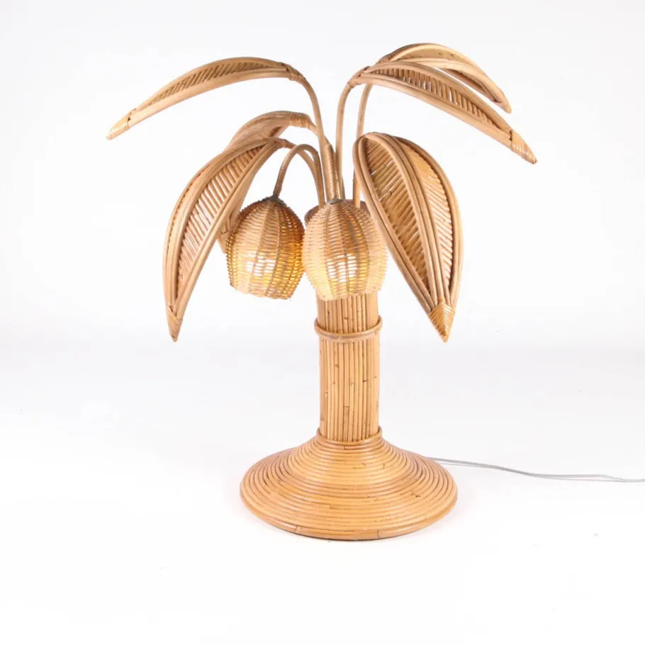New Pamono Rattan Coconut Lamp