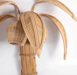Best Pamono Rattan Coconut Wall Light, 1990s