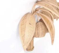 Clearance Pamono Rattan Coconut Wall Light, 1990s