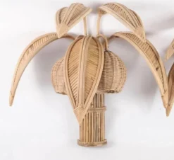 Clearance Pamono Rattan Coconut Wall Light, 1990s