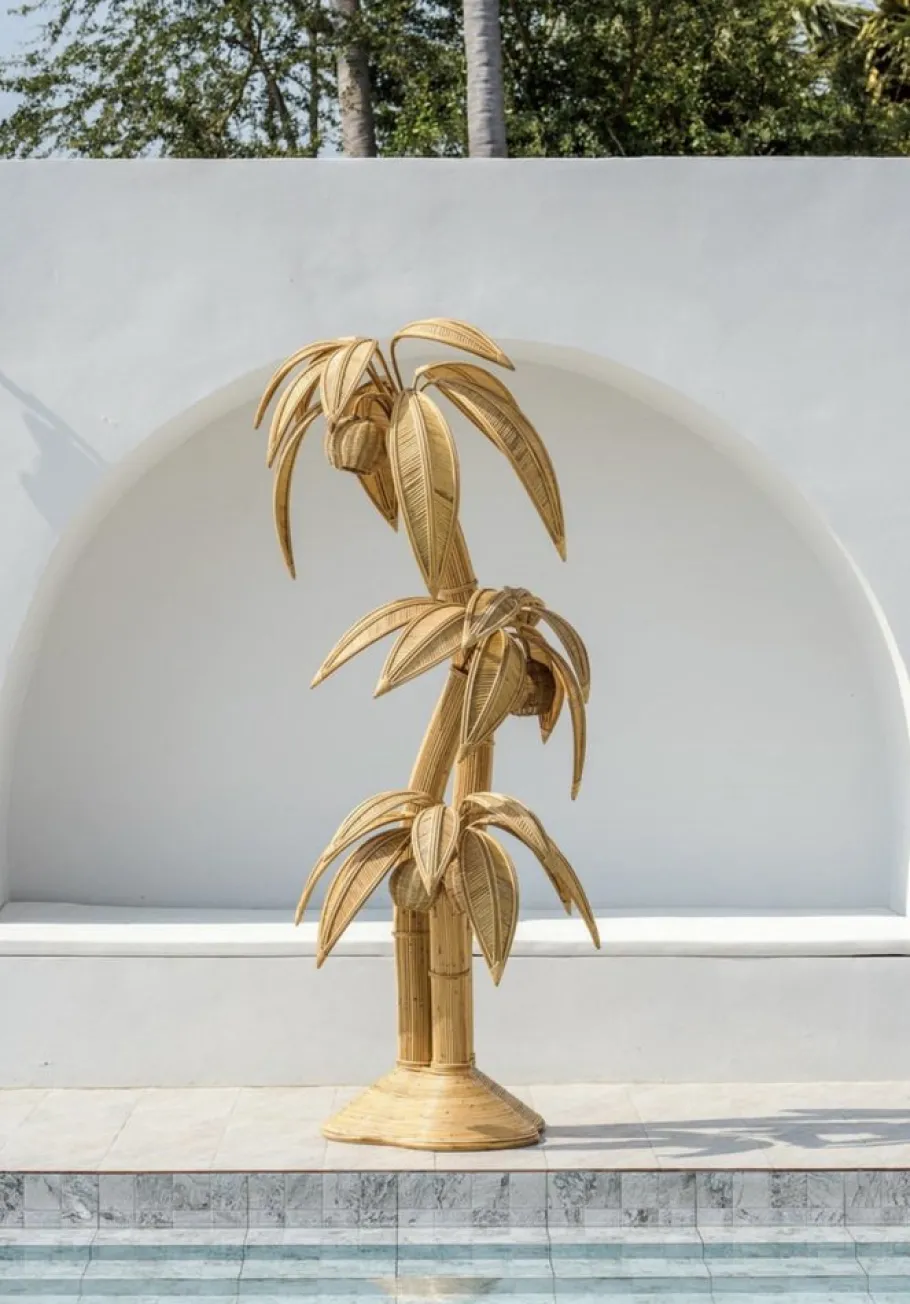 New Pamono Rattan Floor Lamp, 1990s