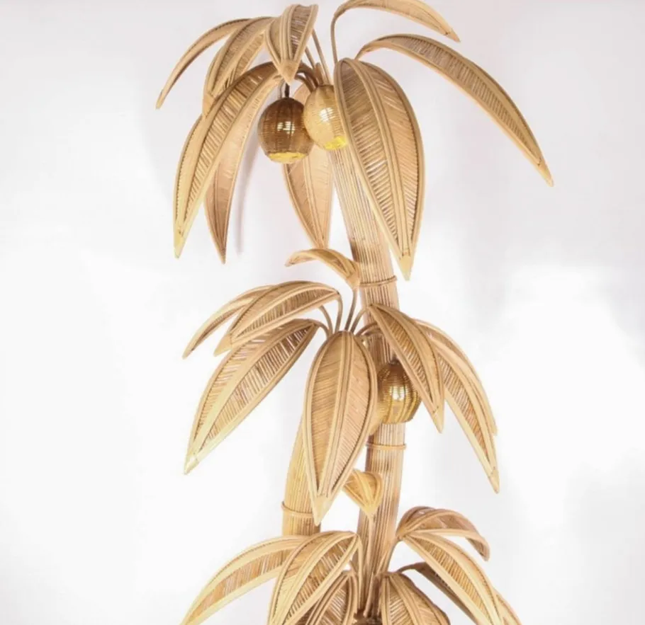 New Pamono Rattan Floor Lamp, 1990s