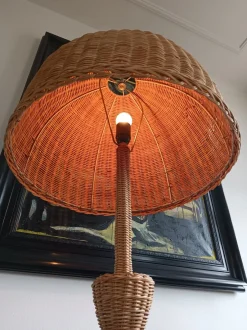 Hot Pamono Rattan Floorlamp, 1960