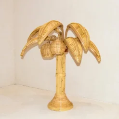 Discount Pamono Rattan Palm Table Lamp