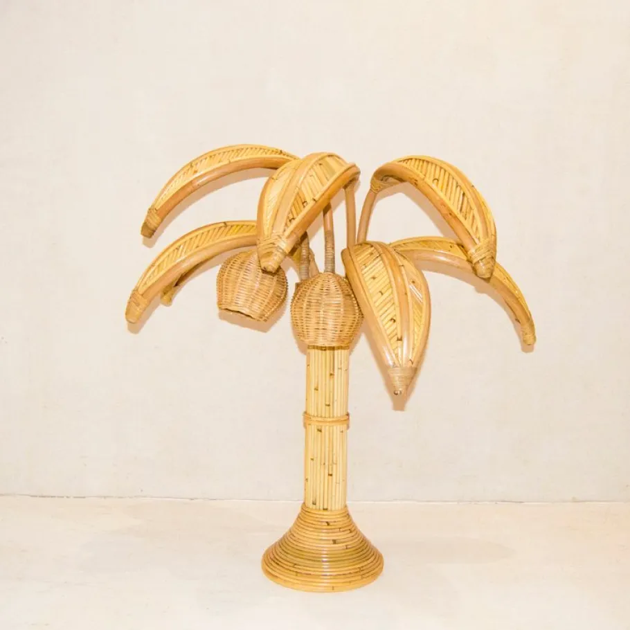 Discount Pamono Rattan Palm Table Lamp