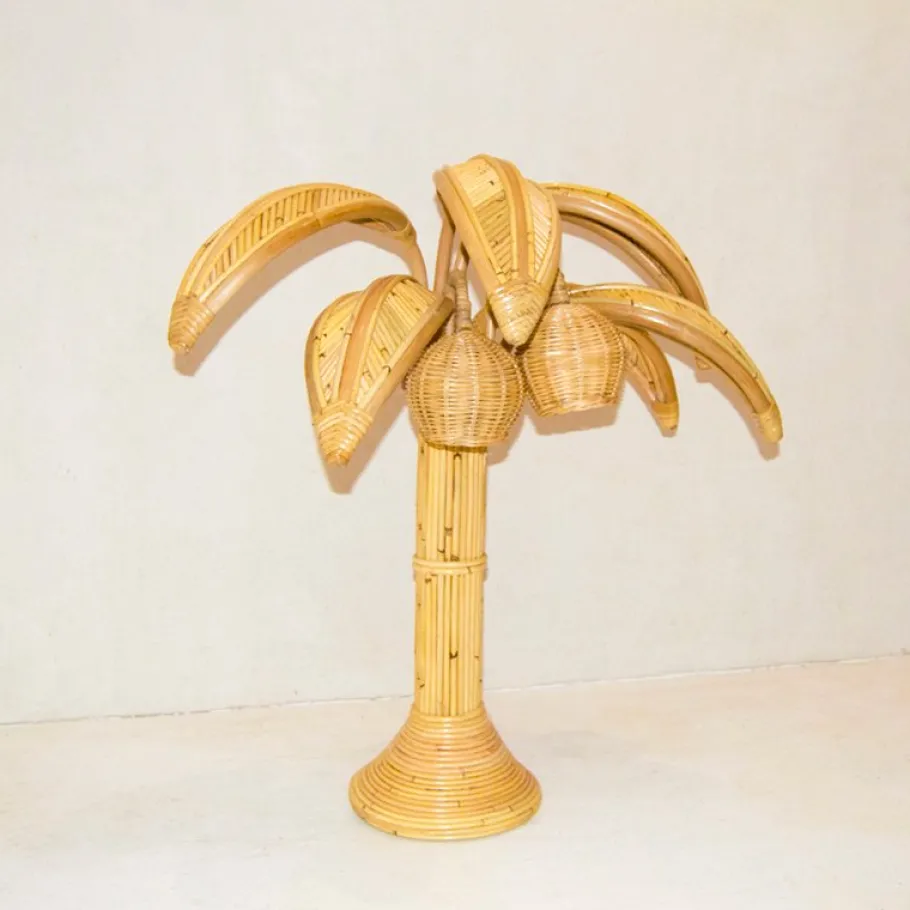 Discount Pamono Rattan Palm Table Lamp