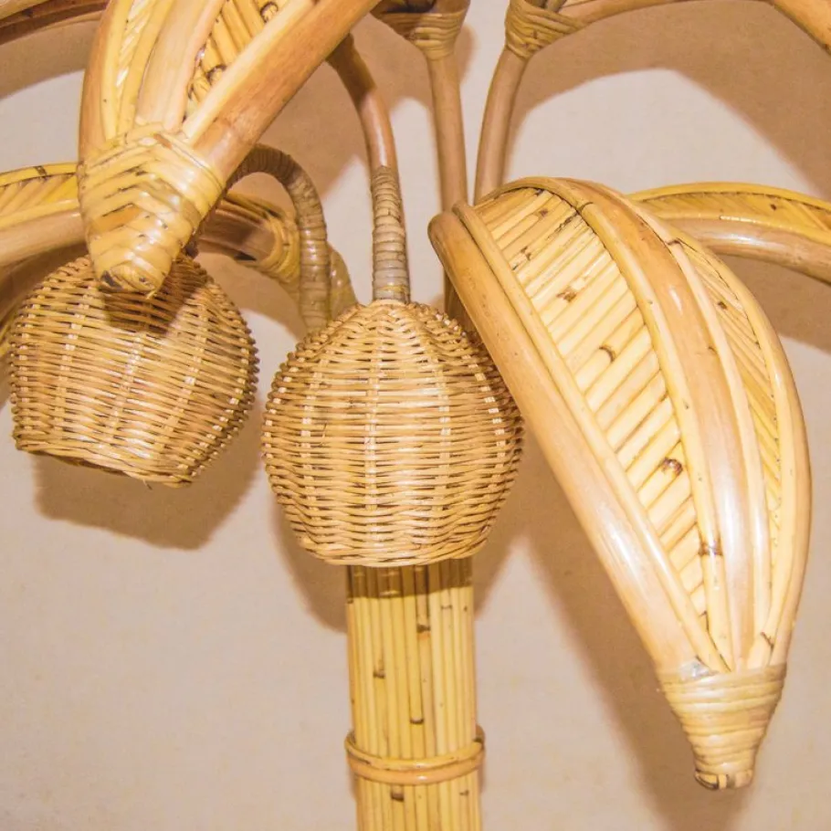 Discount Pamono Rattan Palm Table Lamp