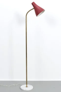 Clearance Pamono Reading Floor Lamp with Metal Lampshade