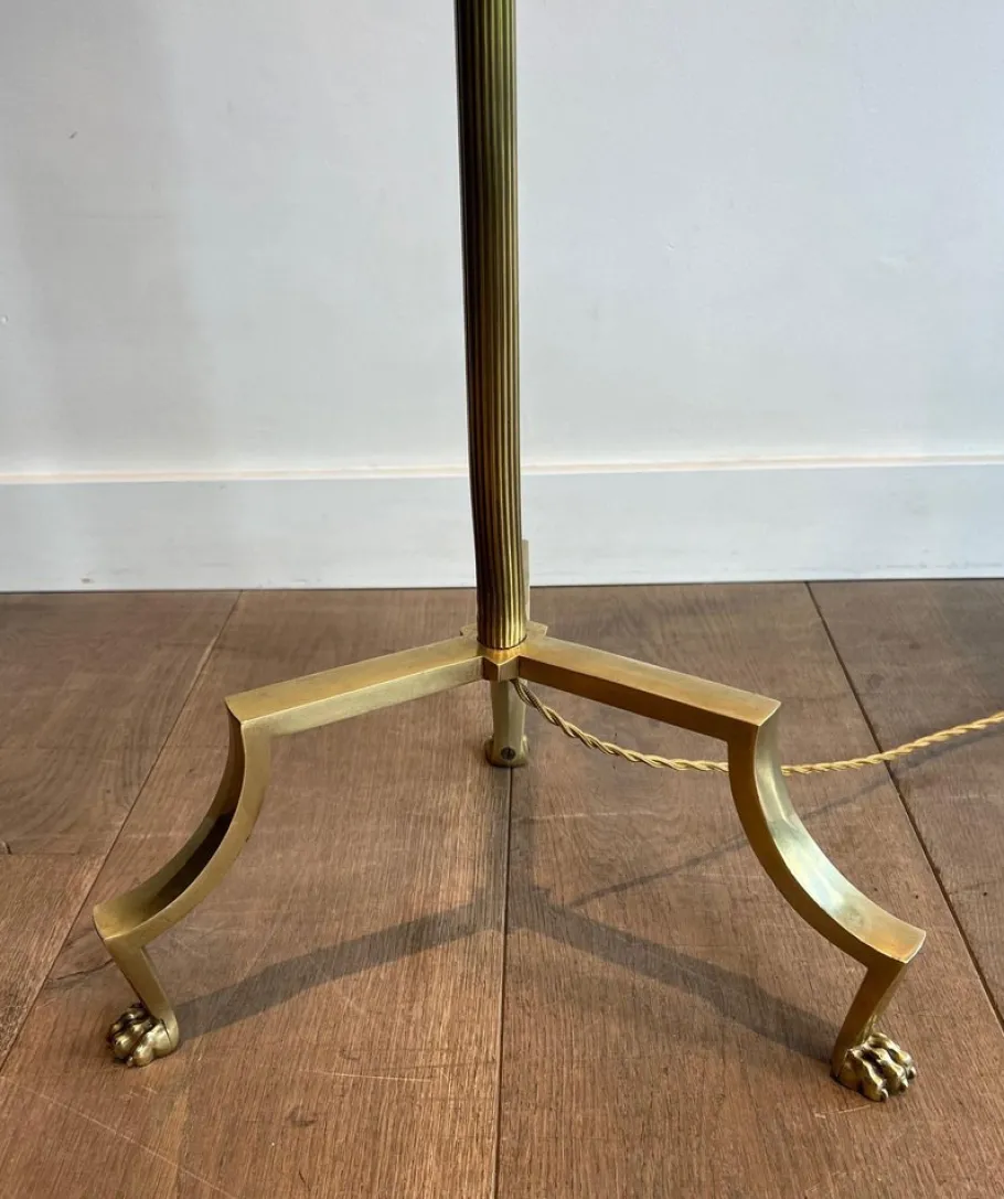 Pamono Reading Lamp with Brass Claw Feet by Maison Jansen
