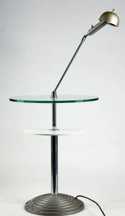 Clearance Pamono Reading Table with Jointed Lamp by Daniela Puppa & Franco Raggi for Fontana Arte, 1988