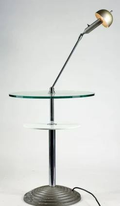 Clearance Pamono Reading Table with Jointed Lamp by Daniela Puppa & Franco Raggi for Fontana Arte, 1988