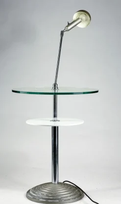 Clearance Pamono Reading Table with Jointed Lamp by Daniela Puppa & Franco Raggi for Fontana Arte, 1988