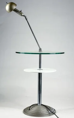 Clearance Pamono Reading Table with Jointed Lamp by Daniela Puppa & Franco Raggi for Fontana Arte, 1988