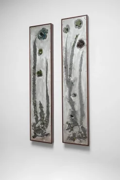 New Pamono Rectangular Sconces by Enri Dargence, 1970s, Set of 2