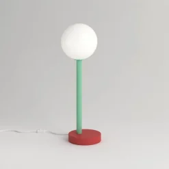 Hot Pamono Red and Green Off Center Desk Light by Atelier Areti