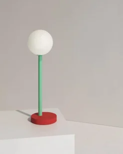 Hot Pamono Red and Green Off Center Desk Light by Atelier Areti