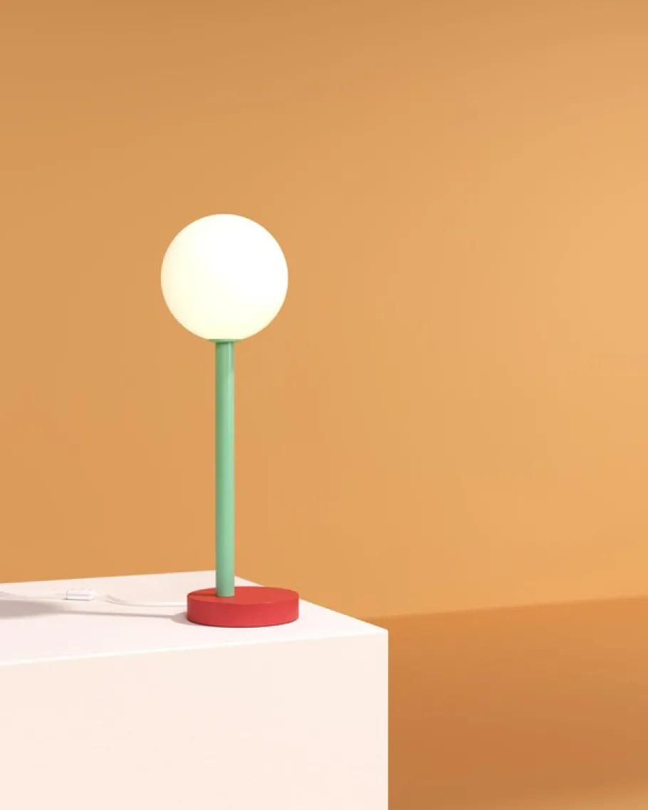 Hot Pamono Red and Green Off Center Desk Light by Atelier Areti