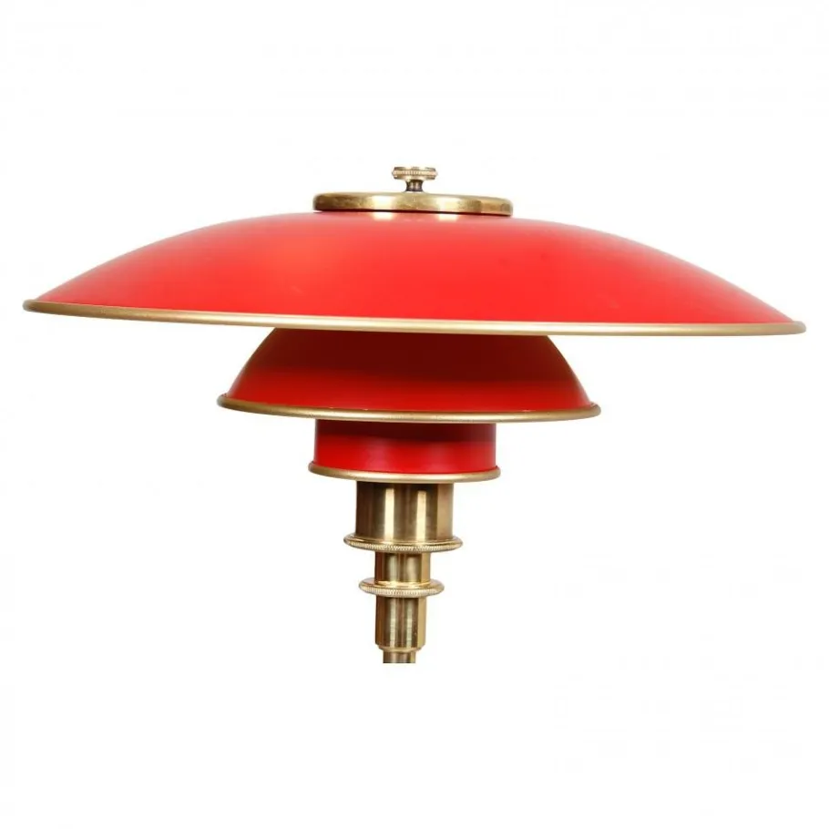 Discount Pamono Red Anniversary Ph 3/2 Table Lamp with Light Patina by Poul Henningsen for Louis Poulsen