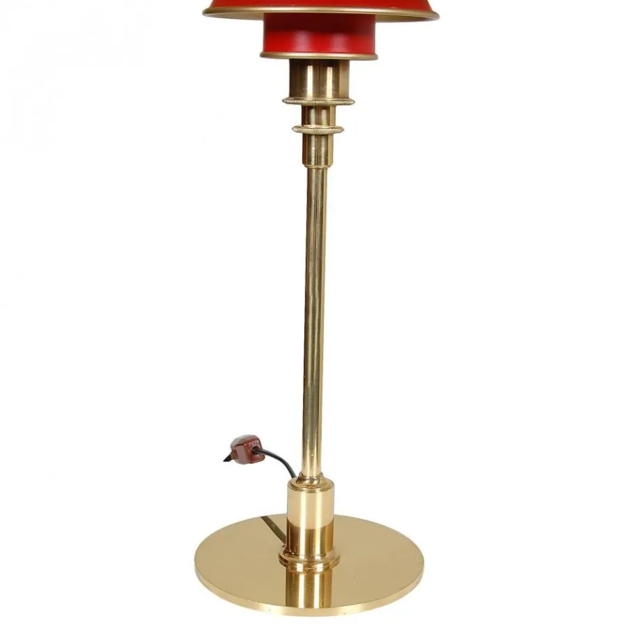 Discount Pamono Red Anniversary Ph 3/2 Table Lamp with Light Patina by Poul Henningsen for Louis Poulsen
