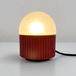 Best Pamono Red Bulbo Table Lamp by R. Barbieri & G. Marianelli for Tronconi, 1980s
