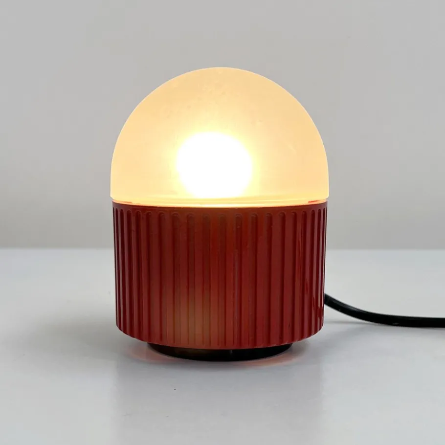 Best Pamono Red Bulbo Table Lamp by R. Barbieri & G. Marianelli for Tronconi, 1980s