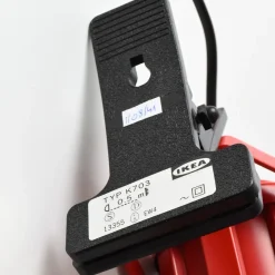 Pamono Red Clamp Spotlight Lamp from Ikea, 1980s