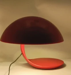 Outlet Pamono Red Cobra Table Lamp by Elio Martinelli for Martinelli Luce, Italy, 1960s