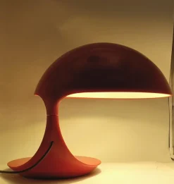 Outlet Pamono Red Cobra Table Lamp by Elio Martinelli for Martinelli Luce, Italy, 1960s
