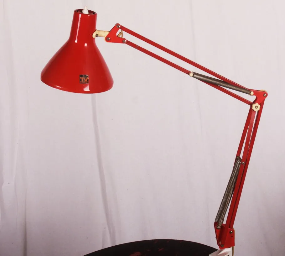 Hot Pamono Red Desk Lamp from Luxo, 1970s