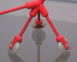 Outlet Pamono Red Dog Kila Table Lamp on Wheels from Ikea