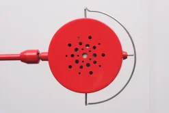 Outlet Pamono Red Dog Kila Table Lamp on Wheels from Ikea