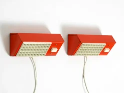 Hot Pamono Red Elidus Metal Wall Lamps Type 9005 by Hans Agne Jakobsson, Sweden, 1960s, Set of 2