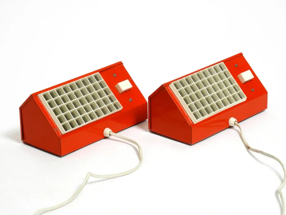 Hot Pamono Red Elidus Metal Wall Lamps Type 9005 by Hans Agne Jakobsson, Sweden, 1960s, Set of 2