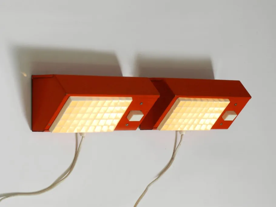 Hot Pamono Red Elidus Metal Wall Lamps Type 9005 by Hans Agne Jakobsson, Sweden, 1960s, Set of 2