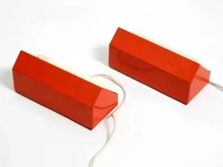 Hot Pamono Red Elidus Metal Wall Lamps Type 9005 by Hans Agne Jakobsson, Sweden, 1960s, Set of 2