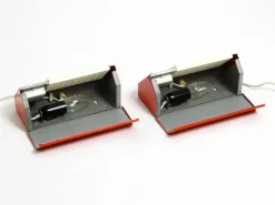 Hot Pamono Red Elidus Metal Wall Lamps Type 9005 by Hans Agne Jakobsson, Sweden, 1960s, Set of 2