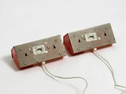 Hot Pamono Red Elidus Metal Wall Lamps Type 9005 by Hans Agne Jakobsson, Sweden, 1960s, Set of 2