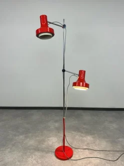 Clearance Pamono Red Floor Lamp by Josef Hurka for Napako, 1970s