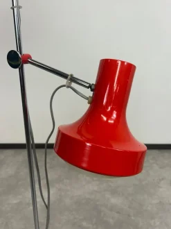 Clearance Pamono Red Floor Lamp by Josef Hurka for Napako, 1970s