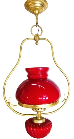 Sale Pamono Red Hanging Lamp, 1940s