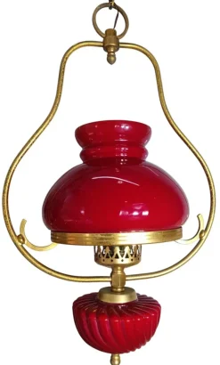 Sale Pamono Red Hanging Lamp, 1940s