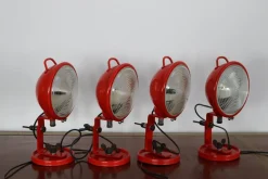 Hot Pamono Red Jeep Wall Lights by Cesare Leonardi and Franca Stagi for Lumenform, Set of 4