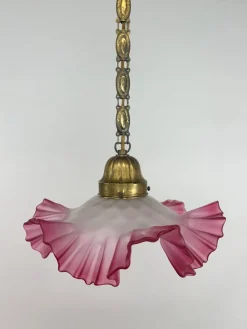 Discount Pamono Red Jugendstil Hanging Lamp, 1890s
