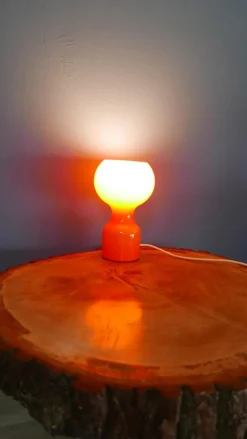 Clearance Pamono Red Opalglas Table Lamp by Jean-Paul Emonds-Alt for Philips, 1960s