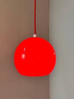 Discount Pamono Red Plastic Ball Lamp