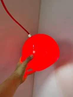 Discount Pamono Red Plastic Ball Lamp