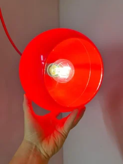Discount Pamono Red Plastic Ball Lamp