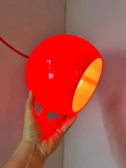 Discount Pamono Red Plastic Ball Lamp