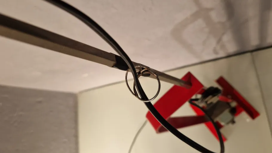 Best Pamono Red Toio Floor Lamp by Achille and Pier Giacomo Castiglioni for Flos, 1980s