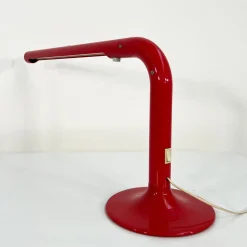 Pamono Red Tube Table Lamp by Anders Pehrson for Ateljé Lyktan, 1970s